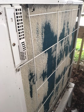 Dirty heatpump before