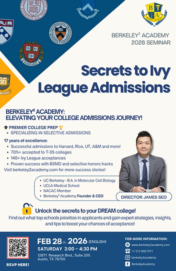 Spring 26 Secrets to Ivy League Poster