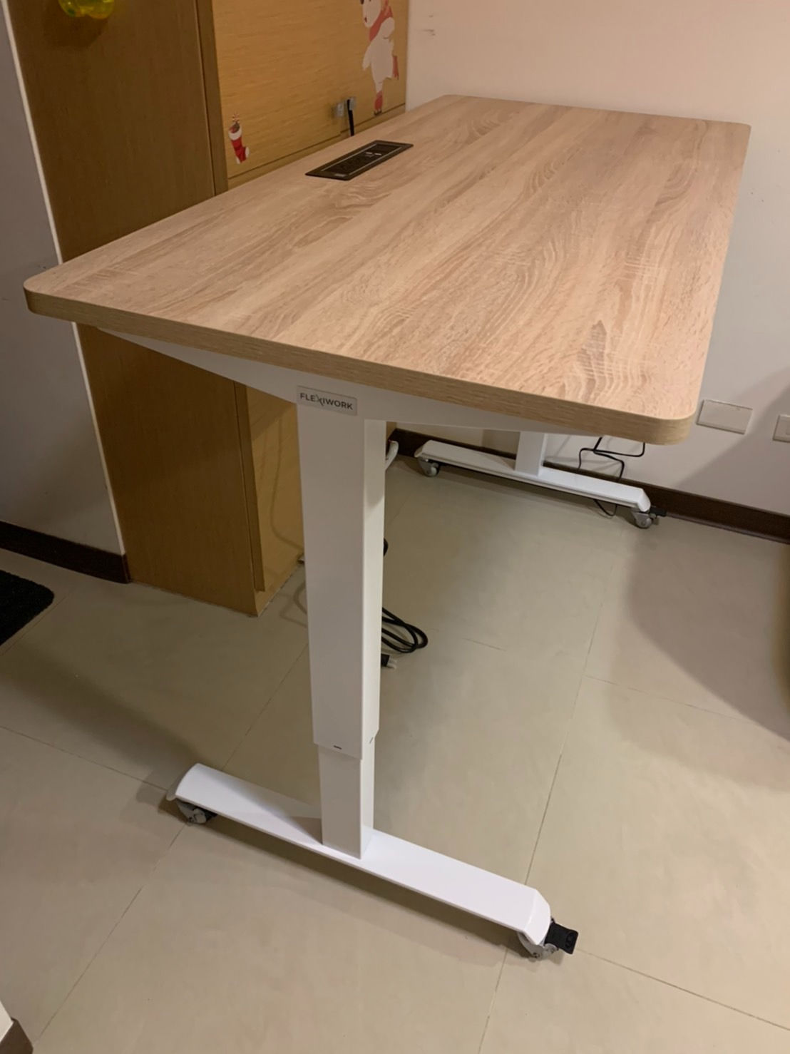 安寶電動升降桌W110xD70(尺寸貼皮可訂做)