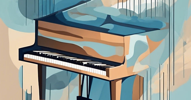 Abstract Piano painting - Piano lessons Quincy