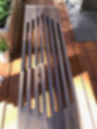 Thumbnail: Teak slat bench top view