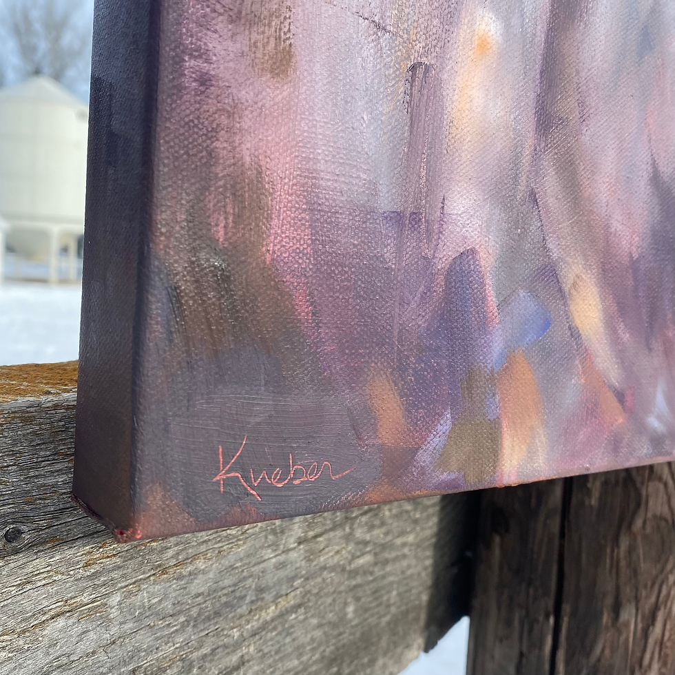 Thumbnail: Portrait painting of a white long horn cow by Kristin Kueber, a Canadian Western Artist