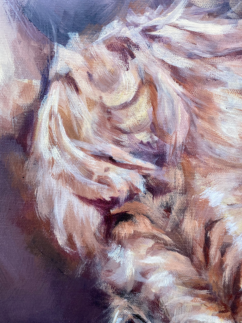 Thumbnail: Cow and calf painting by Kristin Kueber by Canadian Western and Rural Artist