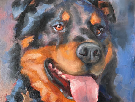 Pet Portrait Painting Commission Process (Yes, That Includes Cows!)