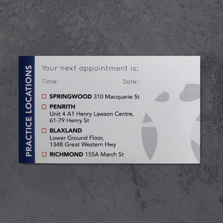 appointment card printing