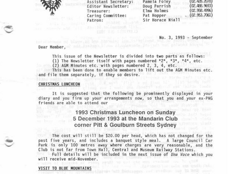 PNGAA Una Voce Journal - September 1993