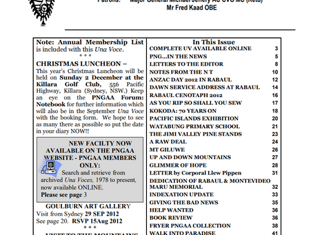 PNGAA Una Voce Journal - June 2012