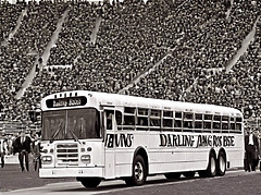 image of bus at football game