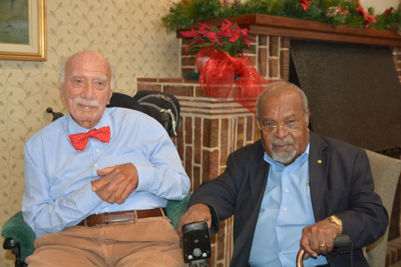 Patron Fred Kaad OBE and Sir Michael Somare
