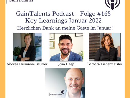 🎙️ ❗️ GainTalents-Podcast: "Key Learnings aus Januar 2022 - Folge 165”