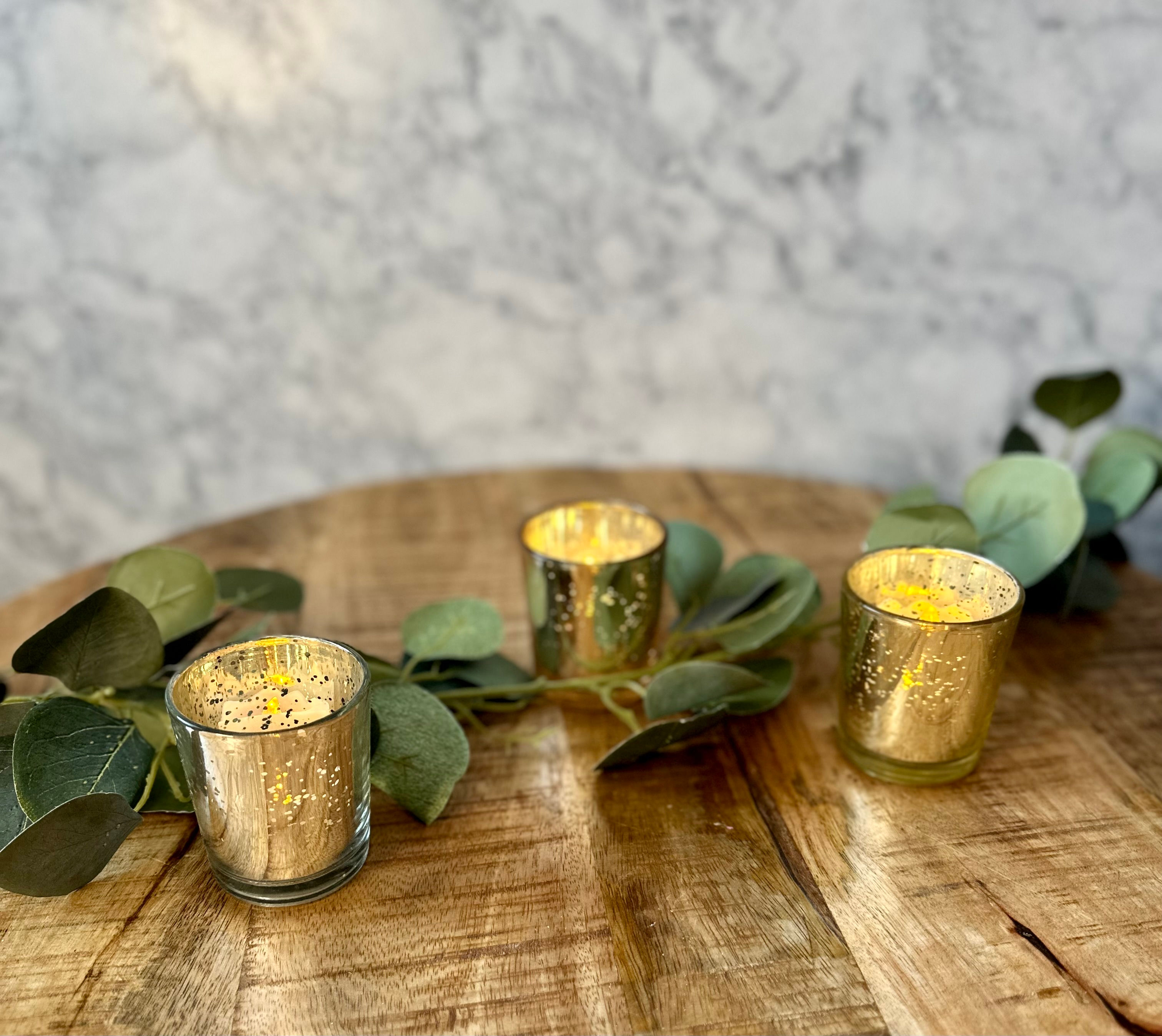 Votive Candle Holders w/ Flameless Tealight Candles - $1.50/ea