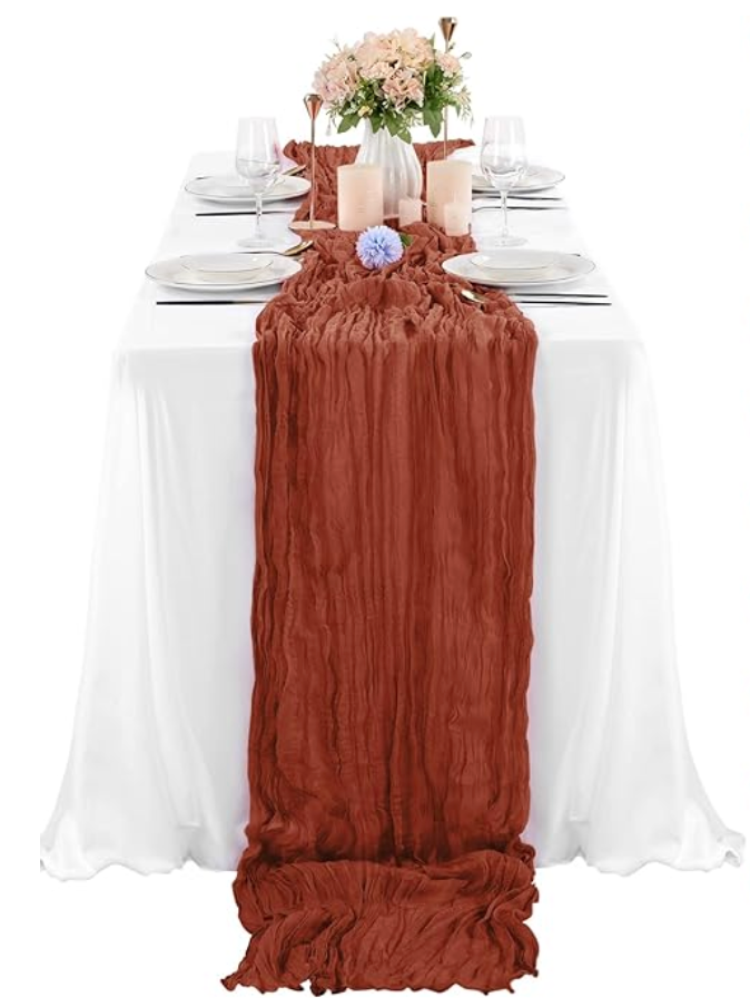 Thumbnail: Terracotta Cheesecloth Table Runner - $3.00/ea