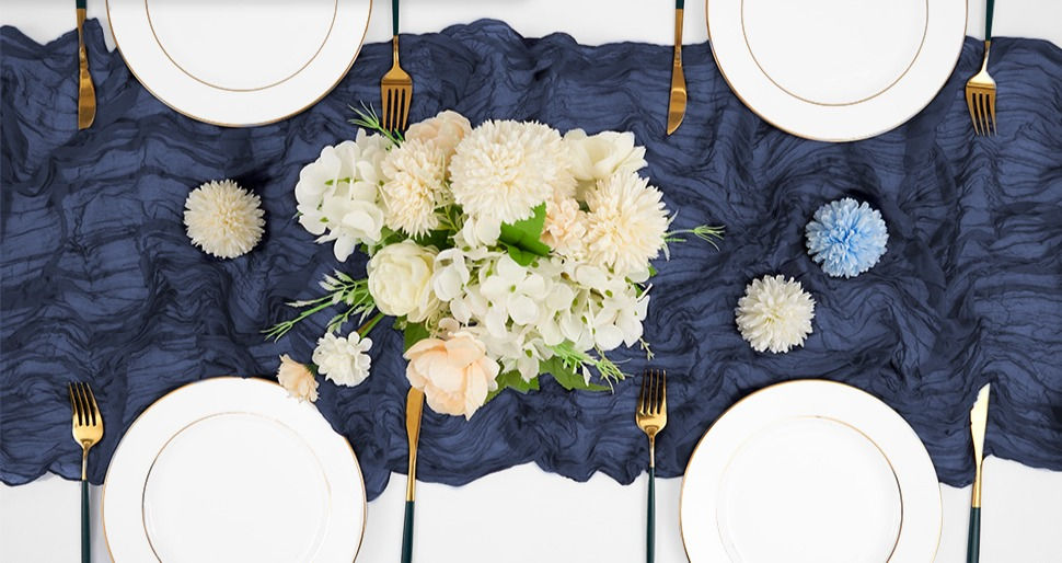 Thumbnail: Navy Cheesecloth Table Runner - $3.00/ea