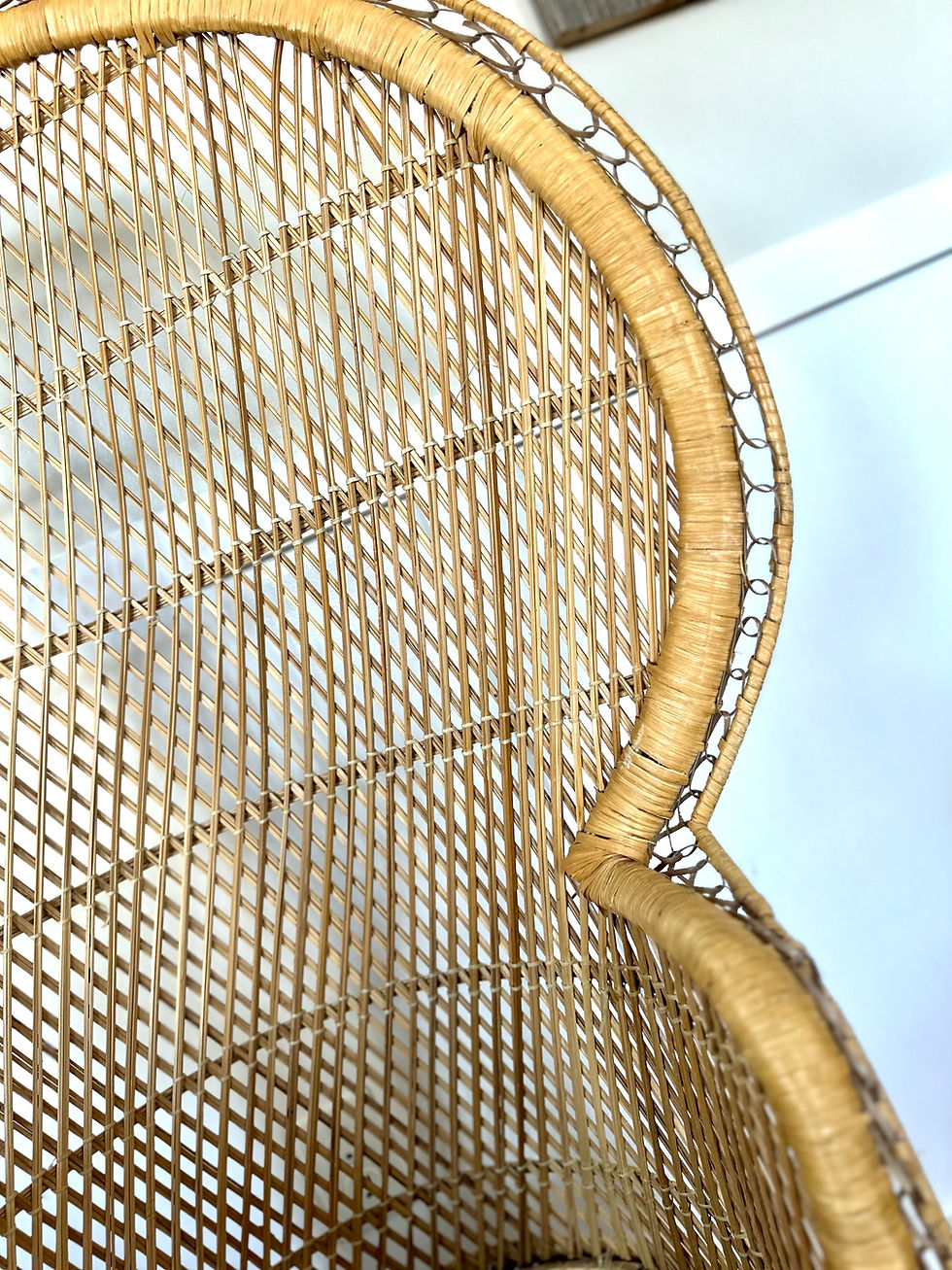 Thumbnail: Peacock Chair Light Wicker - $50.00