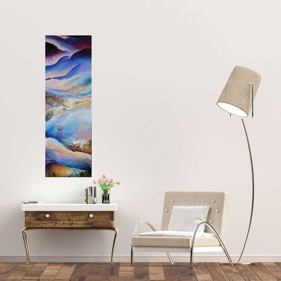 Thumbnail: Décoration Art abstrait « Territoires oniriques» Nathalie Godard artiste peintre Canada