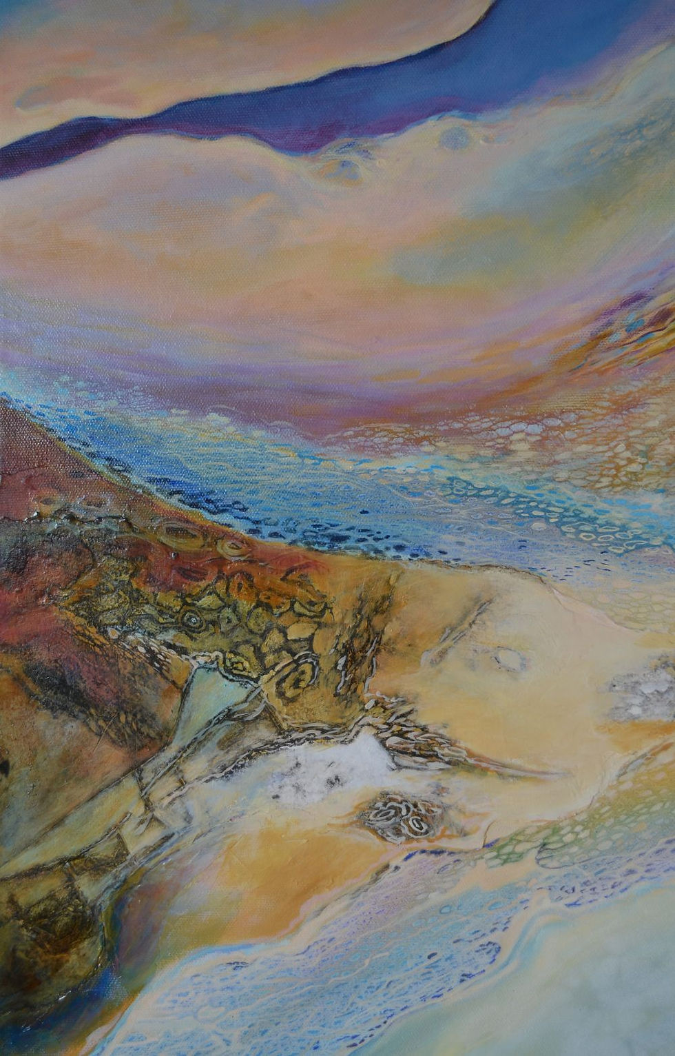Thumbnail: Zoom Art abstrait « Territoires oniriques» Nathalie Godard artiste peintre Canada