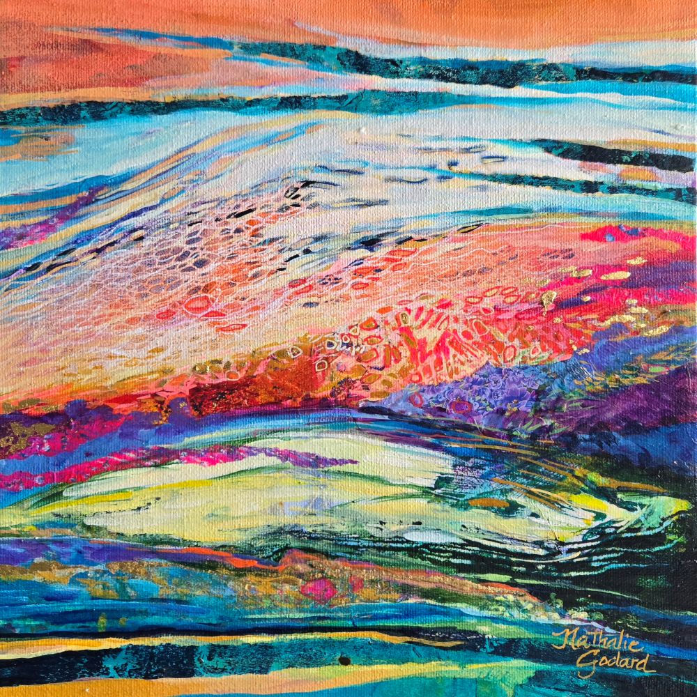 Art abstrait « Entre deux souffles» Nathalie Godard artiste peintre Canada