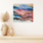 Décor Art abstrait «Grotte céleste» Nathalie Godard artiste peintre Canada