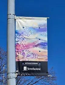 Nathalie Godard Art abstrait Oriflamme à Terrebonne