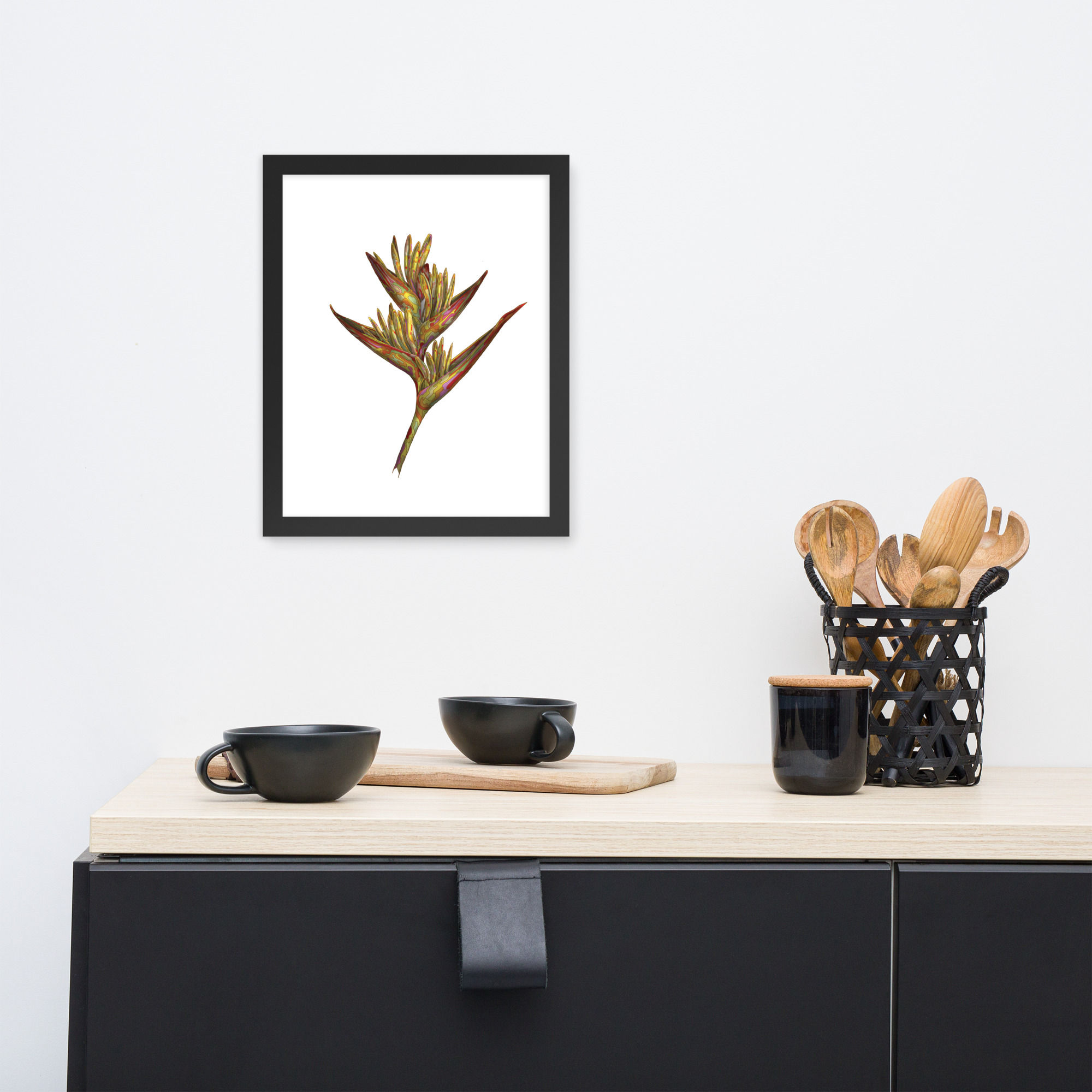 Bird of Paradise flower - Nature Inspired Framed Wall Art - Contemporary 
