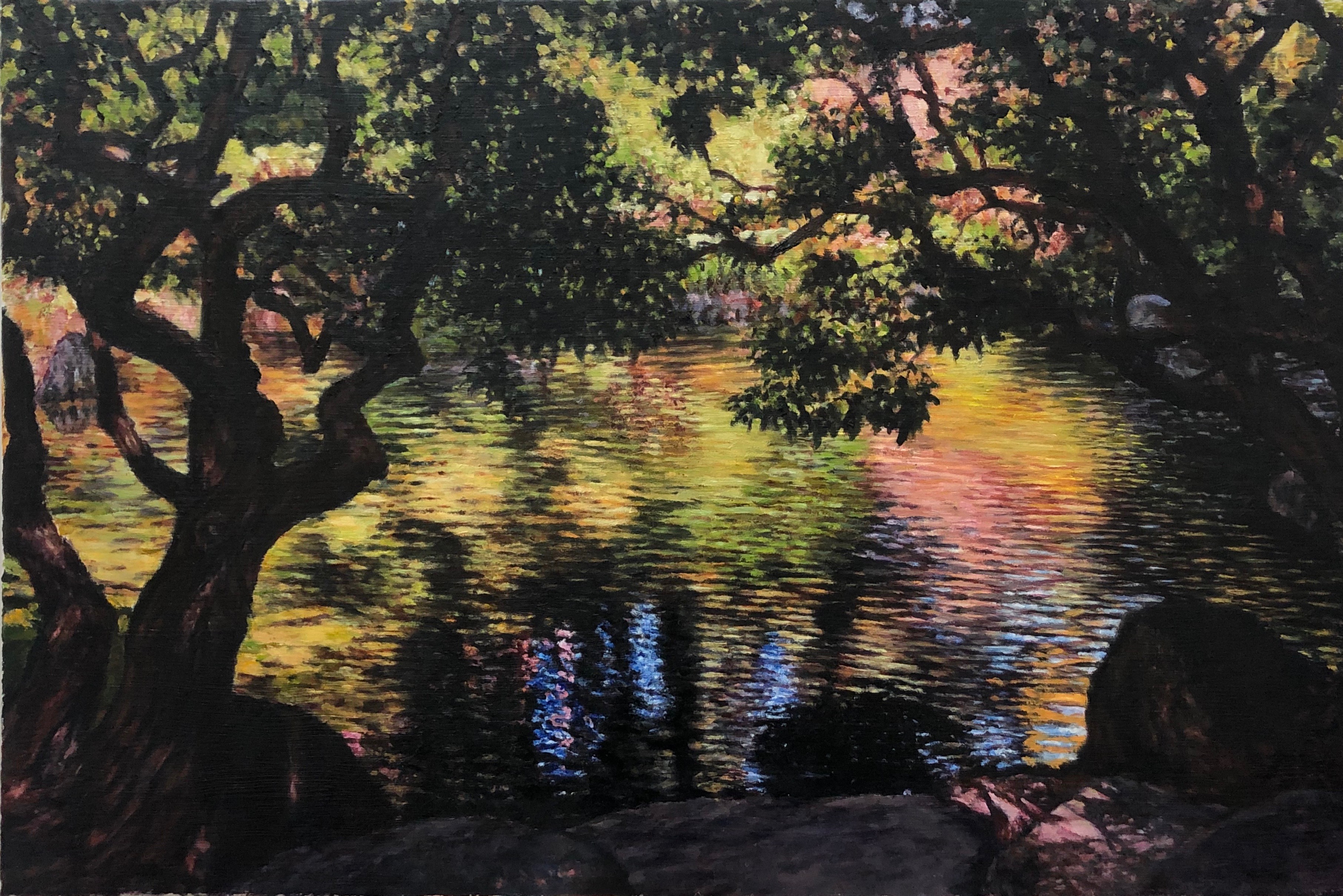 A Pond in a Japanese Garden
