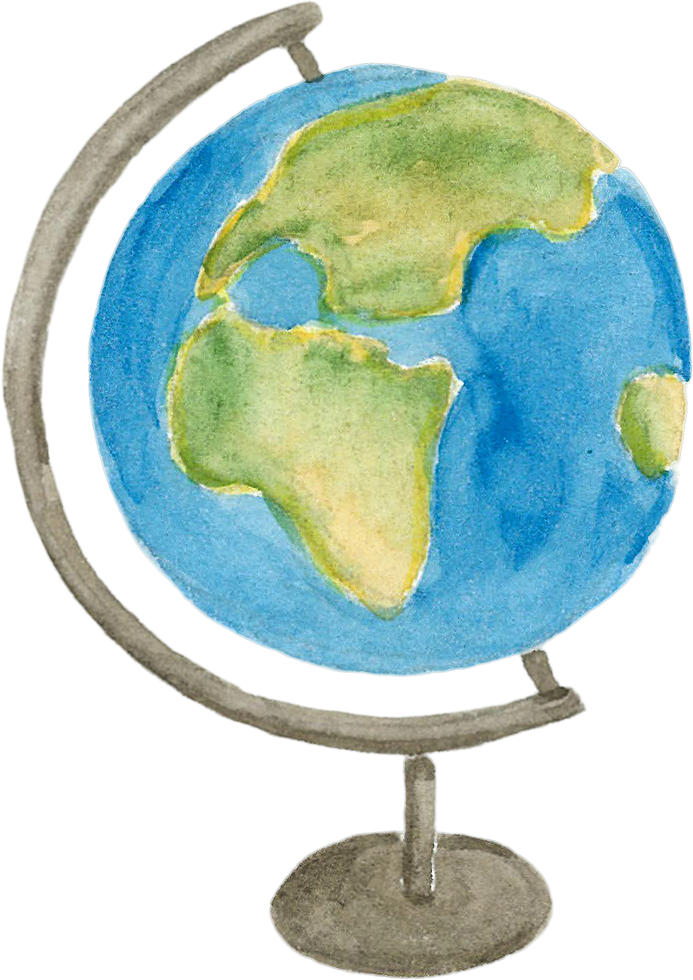 Watercolor Globe Illustration