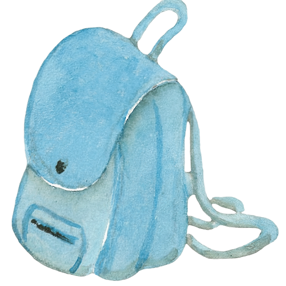 Blue Backpack Illustration