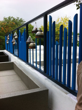 Stretched tensile screens for a rooftop restaurant by Stonehenge designs