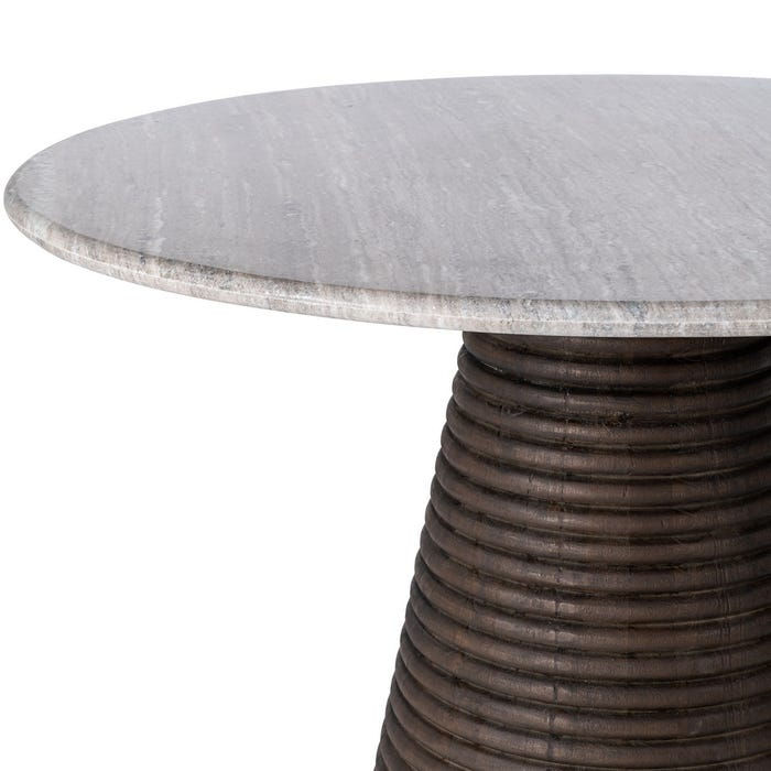 Miniatura: MESA DE JANTAR MÁRMORE/MADEIRA