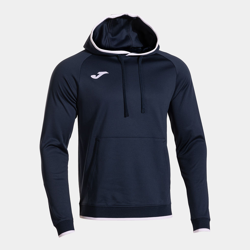 Miniatura: Vista frontal sudadera con capucha Joma Combi Premium en color marino y blanco