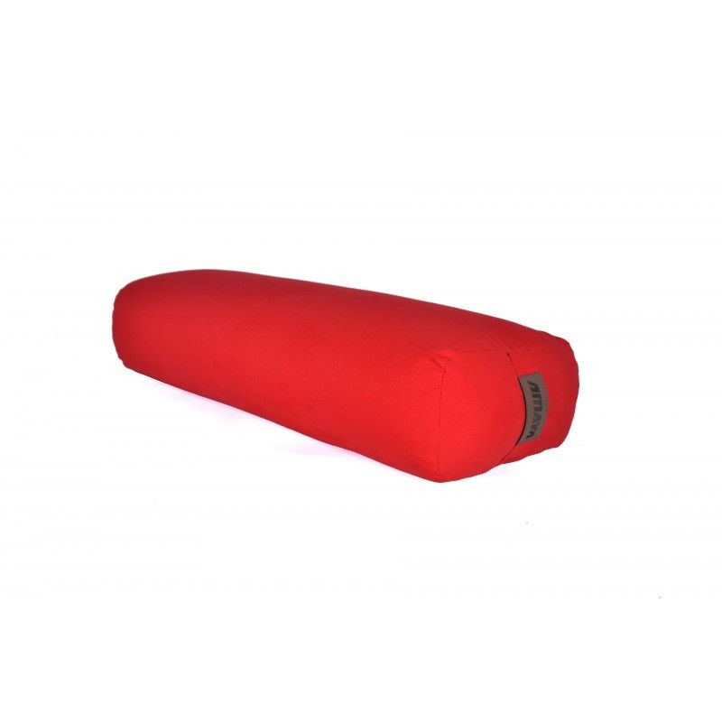 Miniatura: Vista frontal bolster de yoga con forma rectangular en color rojo