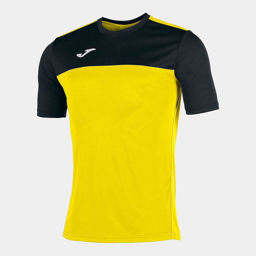 Miniatura: Vista frontal camiseta manga corta marca Joma modelo winner en tejido técnico color amarillo y negro
