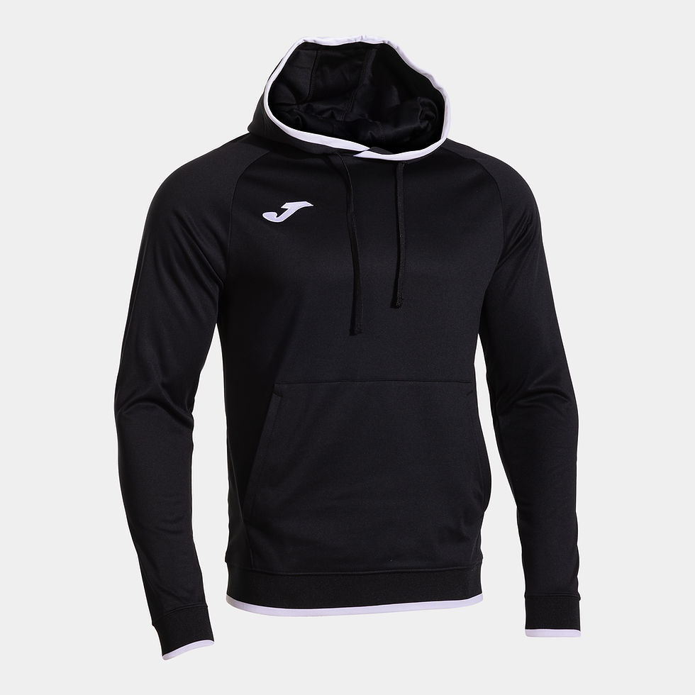 Miniatura: Vista frontal sudadera con capucha Joma Combi Premium en color negro y blanco