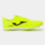Vista lateral zapatilla Clavos Joma R.Skyfit Amarillo Flúor