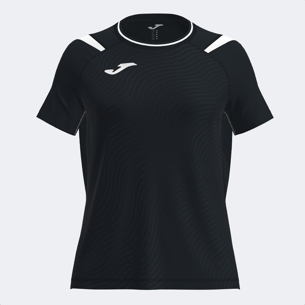 Vista frontal camiseta manga corta Joma Dinamo II Mujer en color negro