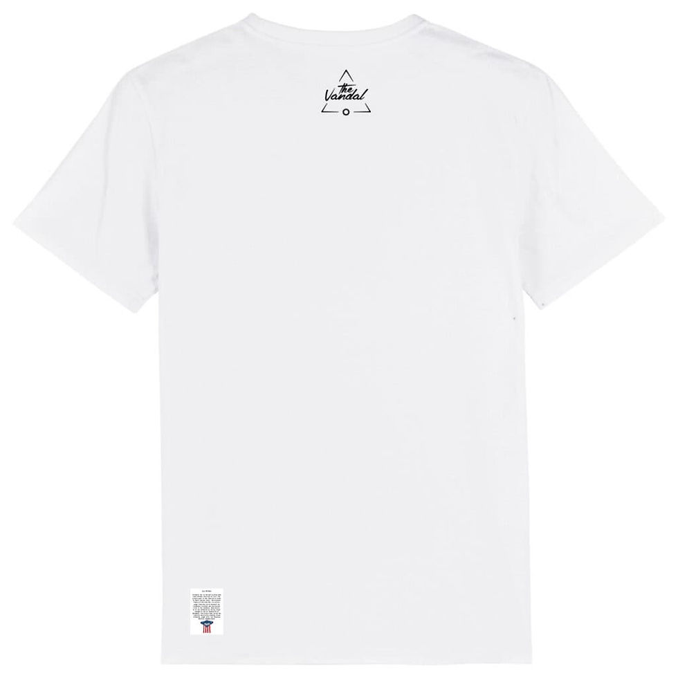 Miniatura: Vista trasera camiseta marca the vandal modelo le gitan en color blanco