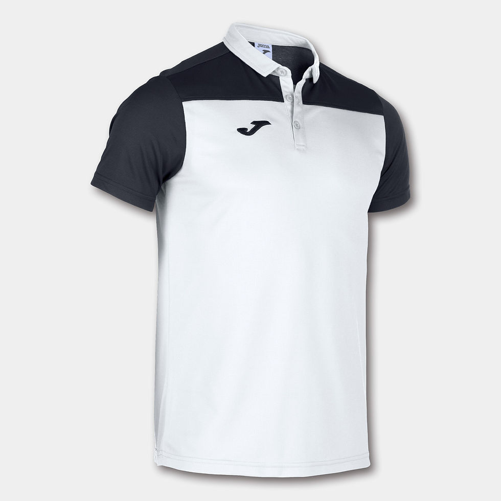 Miniatura: Vista frontal polo de joma hobby II blanco y negro