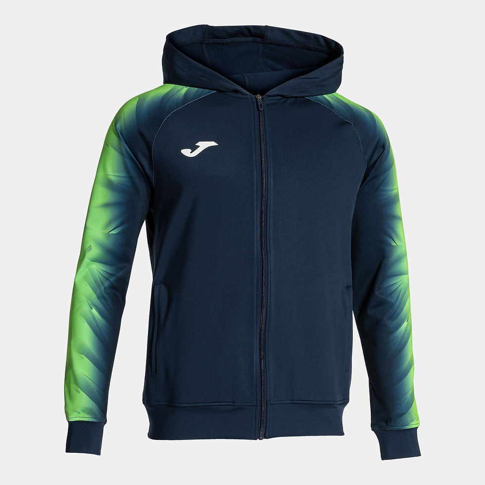 Miniatura: Vista frontal chaqueta Joma Elite XI en color marino y verde