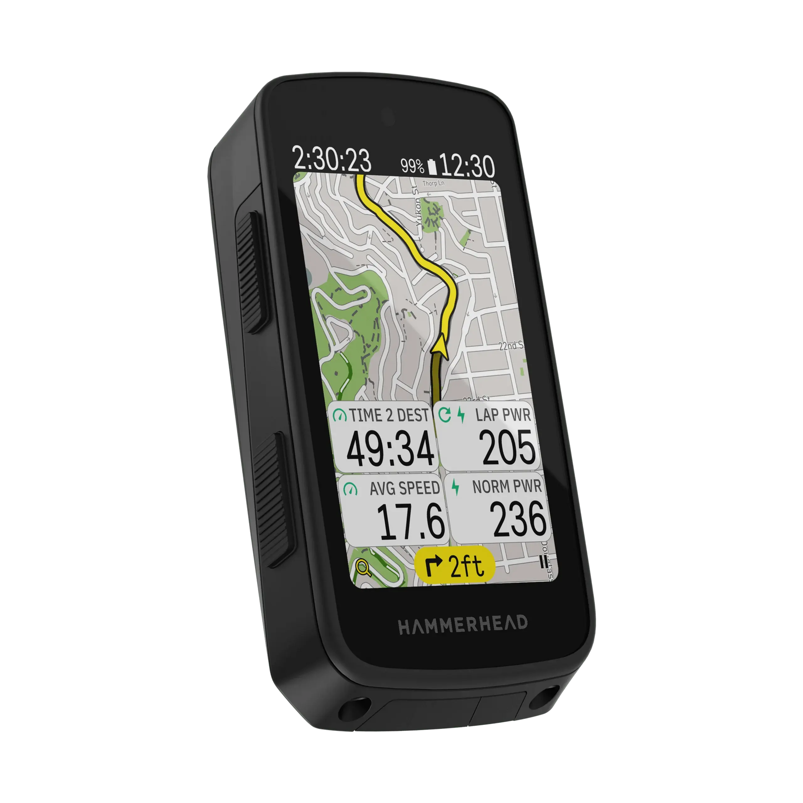 vista lateral del Ciclocomputador GPS Hammerhead Karoo 2024