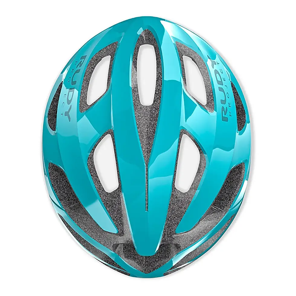 Miniatura: Vista superior casco ciclismo Rudy Project Strym Z brillante en color verde