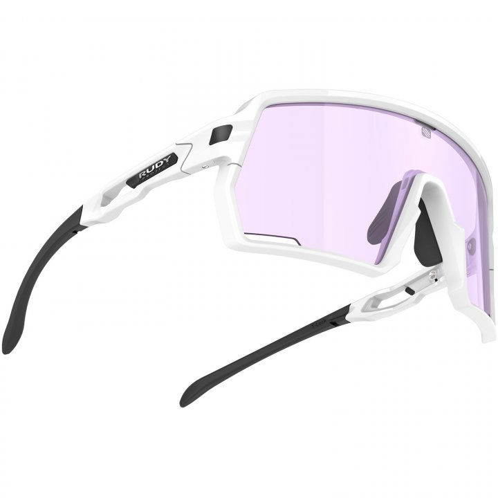 Miniatura: Vista inferior gafas rudy project modelo kelion ImpactX Photochromic en color blanco con láser en violeta