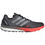 Miniatura: Vista lateral zapatillas marca Adidas Terrex modelo Speed Ultra para trail running de hombre en color gris y rojo