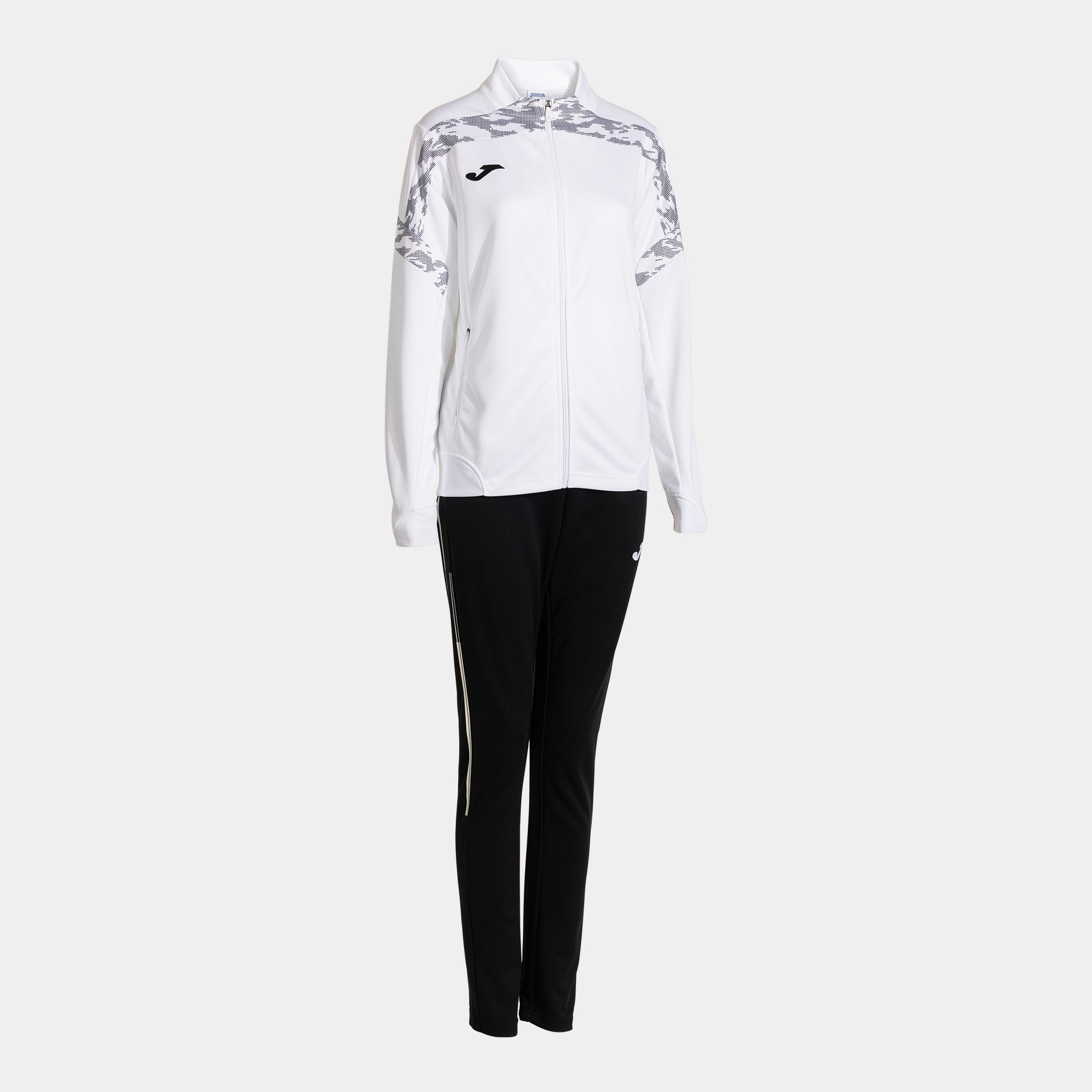 Vista frontal chándal Joma Championship VIII de mujer en color blanco