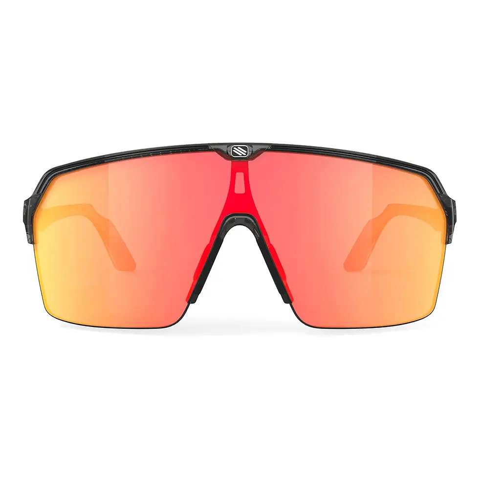 Miniatura: Vista frontal gafas marca rudy project modelo spinshield air en color negro y naranja