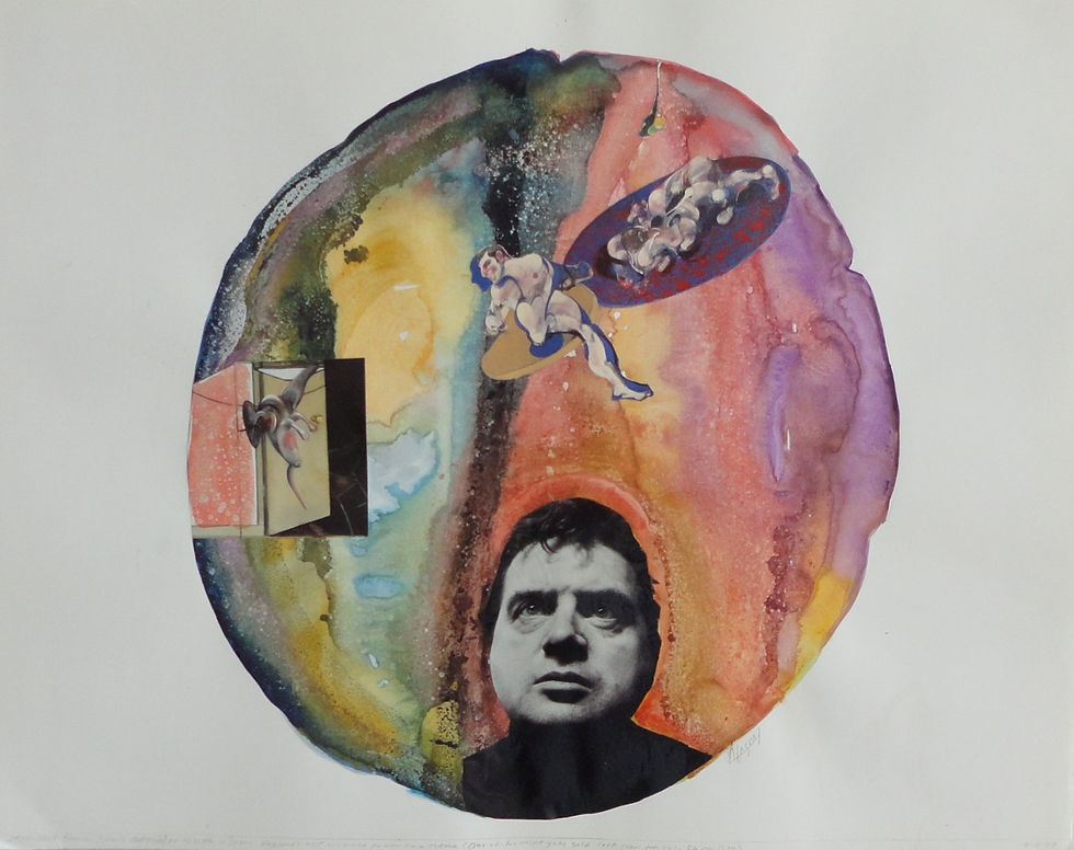 Bacon. Mixed media and collage on paper. 22" x 20". Alex Sanchez. $800.00.jpg
