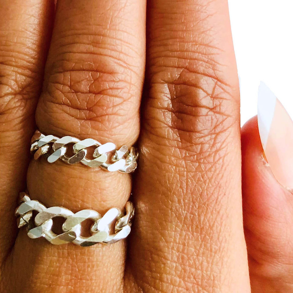 Thumbnail: CURB CHAIN RING | Sterling Silver