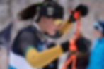 UVM's Haley Brewster, skiing to the women's 20k freestyle victory.