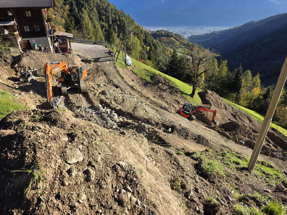 Aushubarbeiten Matzoll Tobias Baggerarbeiten Ultental, Südtirol