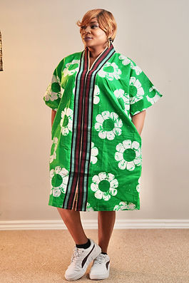 Mini bubu green and white color with asoke design