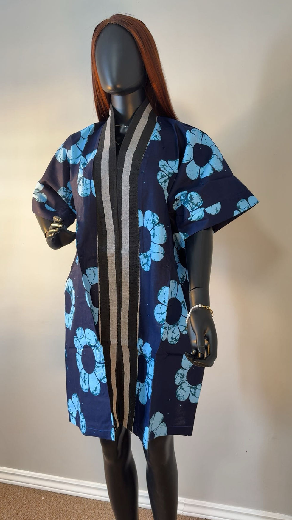 Thumbnail: Mini Bubu Navy and sky blue color with beautiful asoke design 